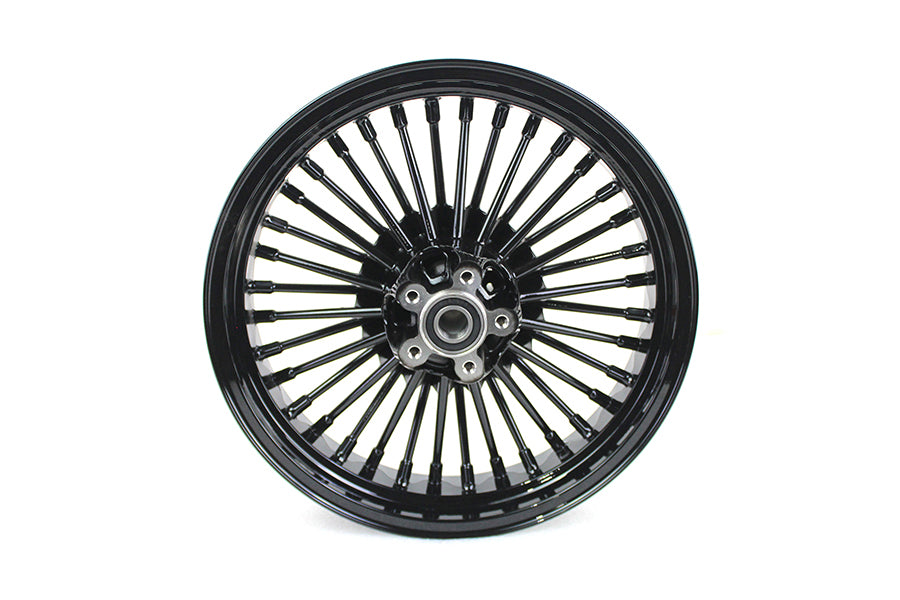 16" x 3.5" 36 Fat Spoke Rear Wheel Black For Harley-Davidson
