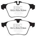 EBC 13+ Jaguar F-Type (nur Gusseisenrotoren) 3.0 Supercharged (340) Redstuff-Bremsbeläge vorn