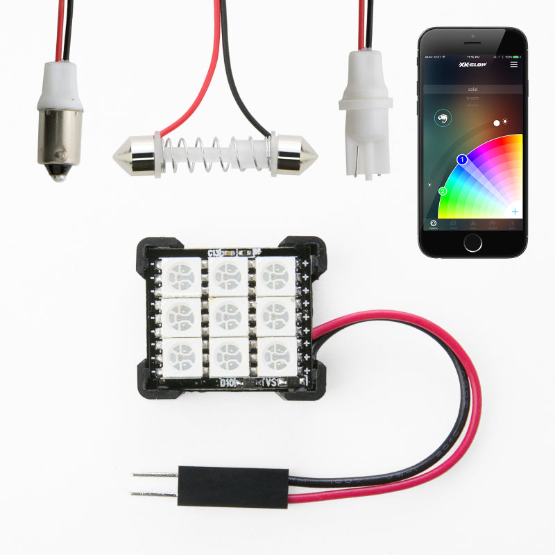 Panel LED Festoon RGB XK Glow Bombilla domo controlada por aplicación Bluetooth XKchrome