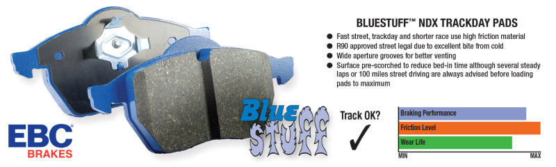 EBC For 03-04 Infiniti G35 3.5 (Manual) (Brembo) Bluestuff Front Brake Pads