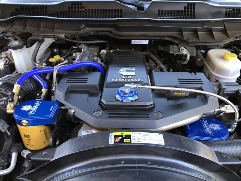 Sistema de filtro de aceite de derivación Cummins 6.7L para Ram 2500/3500 13-18 Sinister Diesel
