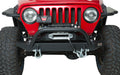 Parachoques delantero con protección para cabrestante para Jeep Wrangler TJ Rubicon 97-06, con revestimiento en polvo texturizado negro, Fishbone Offroad