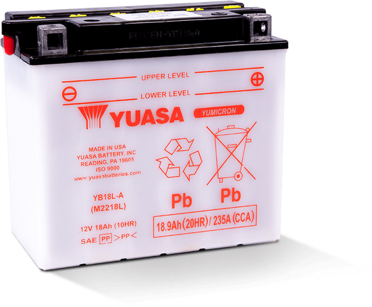 Batería Yuasa YB18L-A Yumicron de 12 voltios