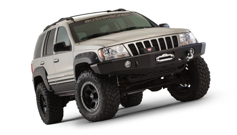 Guardabarros estilo recortado Bushwacker para Jeep Grand Cherokee 99-04, 4 piezas, color negro