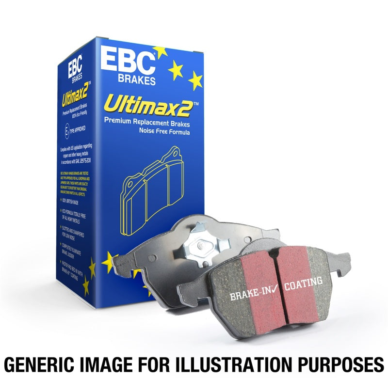 EBC 08-16 Mitsubishi Lancer Evo 10 2.0 Turbo (1-teiliger Rotor) Ultimax2 Bremsbeläge hinten