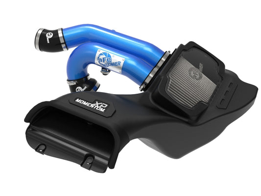 Sistema de admisión de aire frío azul con filtro Pro Dry S para Ford F-150 Raptor V6-3.5L(tt) Momentum XP aFe 21-22