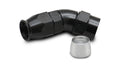 Vibrant 45 Degree One Piece Hose End for PTFE Lined Hose Size -12AN