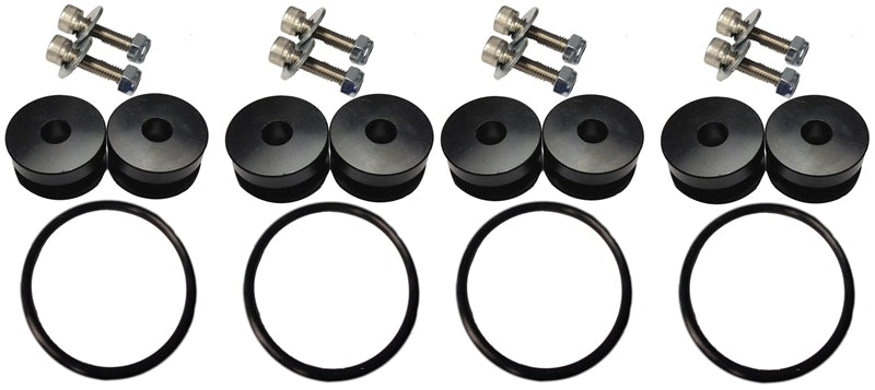 Torque Solution Billet Stoßfänger-Schnellspanner-Set Combo (Schwarz): Universal