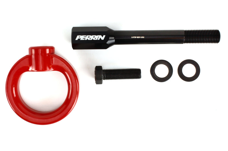 Kit de gancho de remolque Perrin 02-07 Subaru WRX/STI (delantero), color rojo