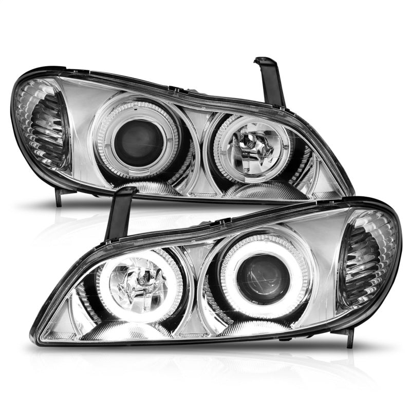 ANZO For 2000-2004 Infiniti I30 Projector Headlights w/ Halo Chrome
