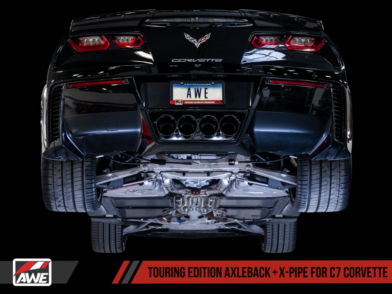 AWE Tuning 14-19 Chevy Corvette C7 Z06/ZR1 (ohne AFM) Touring Edition Axle-Back-Auspuff mit Chromspitzen