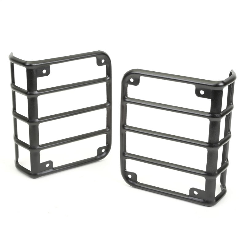 Rugged Ridge 07–18 Jeep Wrangler strukturierte schwarze Rücklicht-Euro-Schutzvorrichtungen