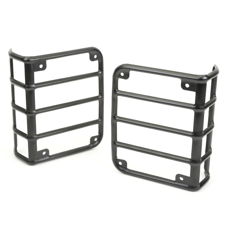 Rugged Ridge 07–18 Jeep Wrangler strukturierte schwarze Rücklicht-Euro-Schutzvorrichtungen
