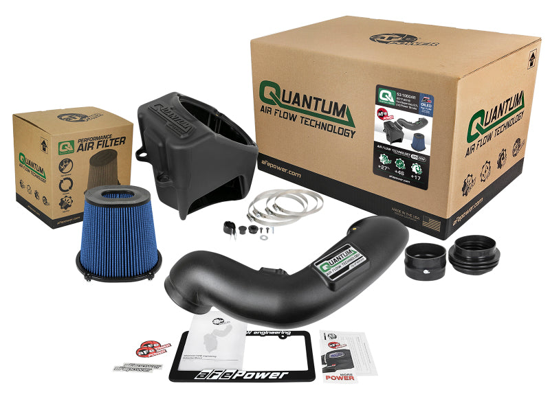 Sistema de admisión de aire frío aFe Quantum Pro 5R 17-18 Ford Powerstroke V8-6.7L - Engrasado