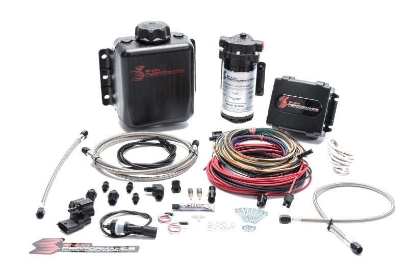 Kit de inyección de agua Snow Performance Stg 4 Boost Cooler Platinum (con línea trenzada de acero inoxidable y conexión 4AN)