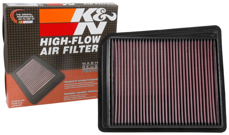 K&N For 2017 Nissan Titan V8-5.6L F/I Drop In Replacement Air Filter