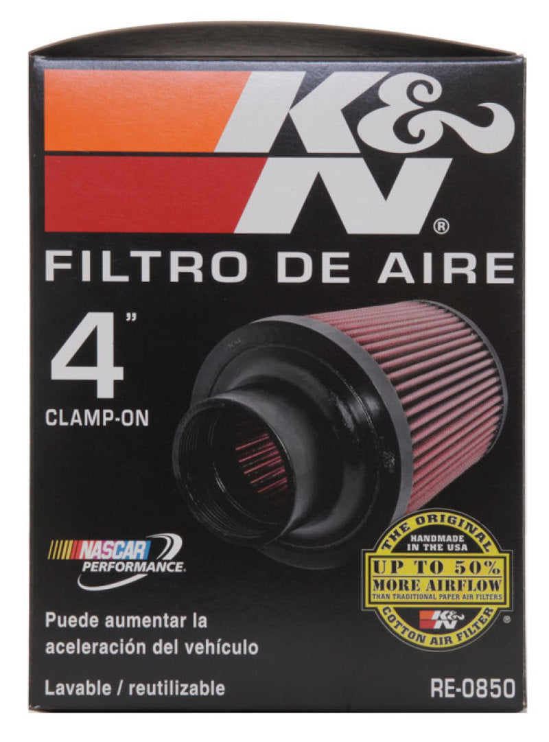 K&N Universal Air Filter (4in. Flange / 6in. Base OD / 4-5/8in. Top OD / 6in. Height)