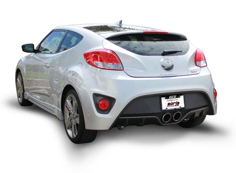 Borla 13-15 Hyundai Veloster Turbo 1.6L AT/MT FWD 2dr Doble salida trasera central Escape Cat-Back