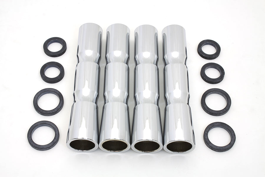 Chrome Lower Pushrod Cover Set For Harley-Davidson 1948-1984