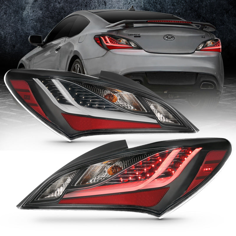 ANZO 10-13 Hyundai Genesis 2DR LED-Rücklichter getönt