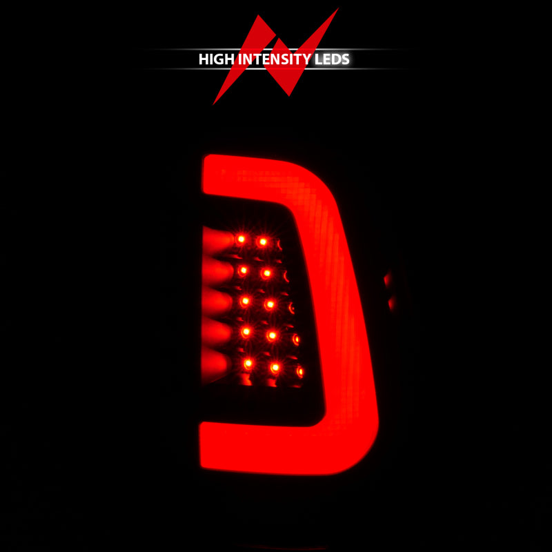 ANZO 2008–2016 Ford F-250, LED-Rücklichter, schwarzes Gehäuse, klare Linse (Paar)