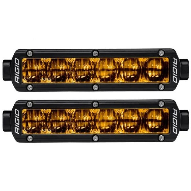 Luces antiniebla SAE/Pro Dot de la serie SR de 6 pulgadas de Rigid Industries (par), color amarillo selectivo