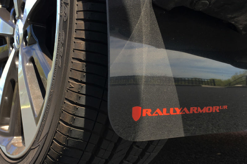 Rally Armor 17-22 Subaru Impreza Schwarzer UR-Schmutzfänger mit grauem Logo
