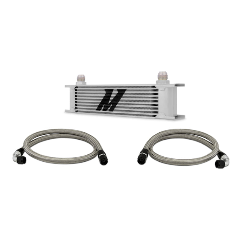 Kit de enfriador de aceite universal de 10 filas Mishimoto (líneas trenzadas de metal)