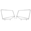 Rugged Ridge Upper Door Skin Frames 87-95 Jeep Wrangler YJ