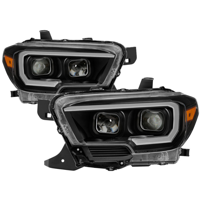 Barra de luces delanteras con proyector xTune para Toyota Tacoma 16-18 DRL - Negro PRO-JH-TTA16-LBDRL-BK