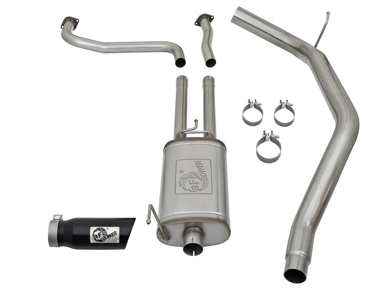 aFe MACHForce XP 2.5in Cat-Back Exhaust System w/ Black Tip Fits Nissan Frontier 17-19 V8-5.6L