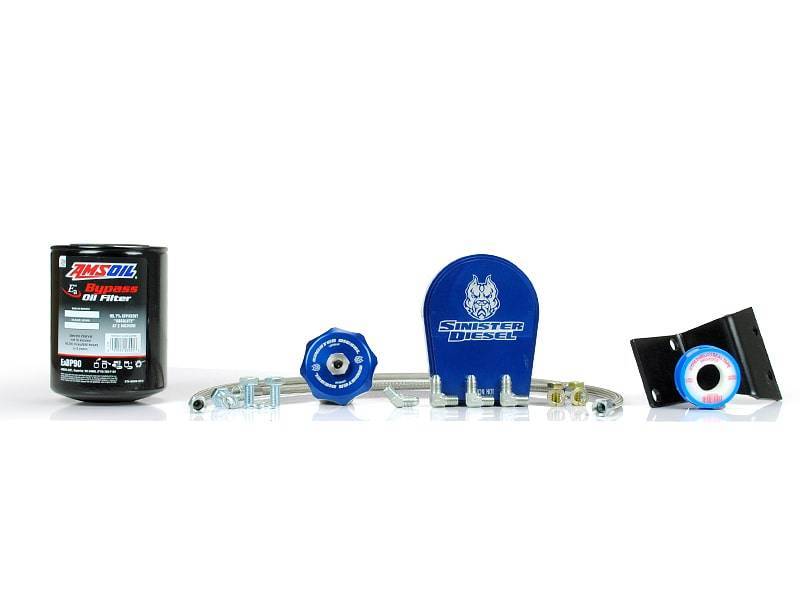 Sistema de filtro de aceite de derivación Cummins 6.7L para Ram 2500/3500 13-18 Sinister Diesel