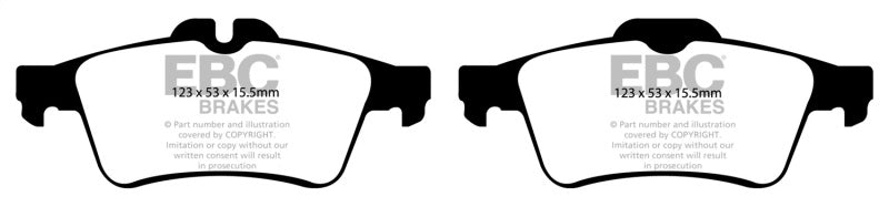 EBC 08-10 Chevrolet Cobalt 2.0L Turbo (Ss) Bluestuff Bremsbeläge hinten