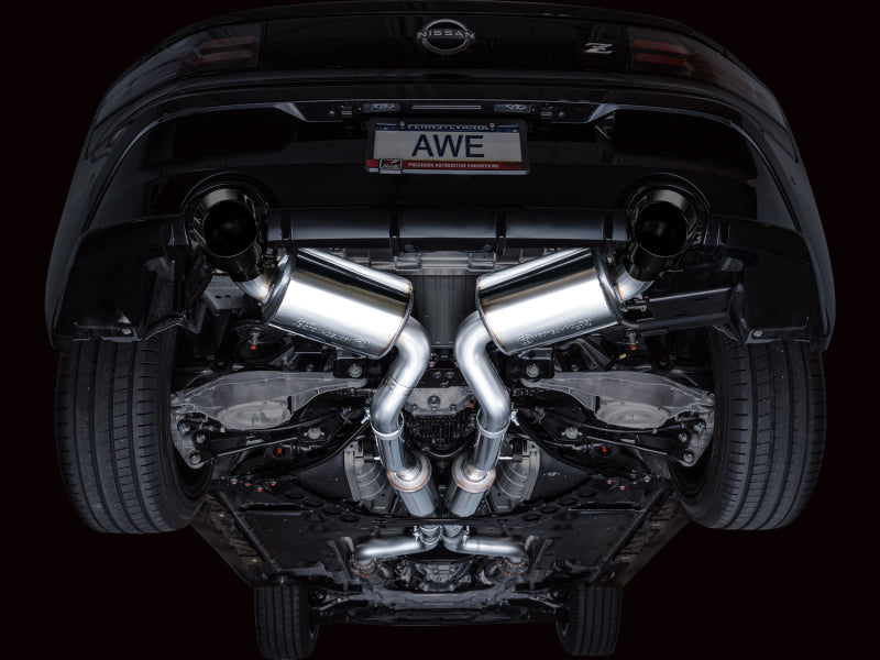 AWE Für 2023 Für Nissan Z RZ34 RWD Touring Edition Catback Auspuff System w/Diamant Schwarz Tipps