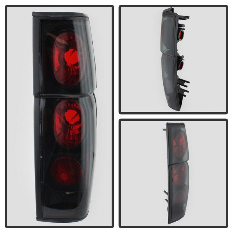 Spyder For Nissan Hardbody 86-97 Euro Style Tail Lights Black Smoke ALT-YD-NH86-BSM