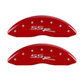 MGP 4 Caliper Covers Engraved Front & Rear SSR Red finish silver ch