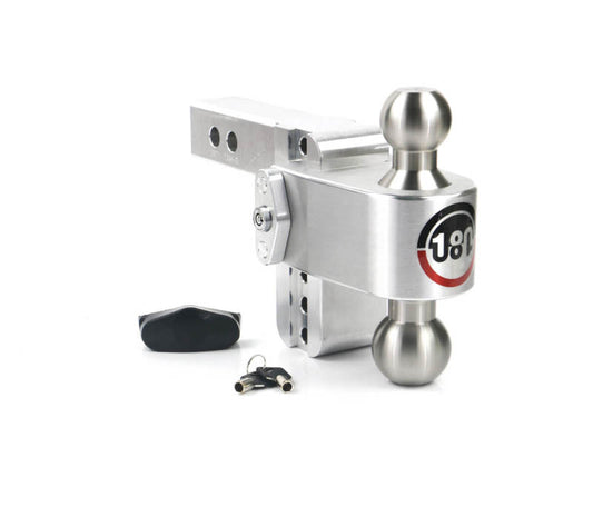 Weigh Safe 180 Hitch 4in Drop Hitch & 2in Shank (10K/12.5K GTWR) - Aluminum