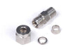 Kit de conexión de rosca NPT de 1/8 in y compresión de acero inoxidable de 1/4 in de Haltech (incluye tuerca y casquillo)