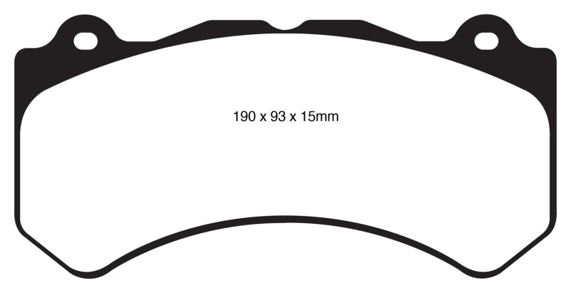 Pastillas de freno delanteras Yellowstuff EBC 16+ para Cadillac ATS-V 3.6 Twin Turbo