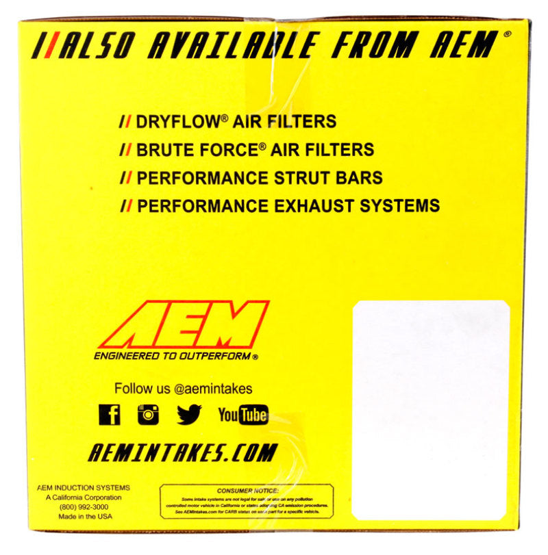 Admisión de aire frío AEM 07-11 Toyota Camry V6-3.5L