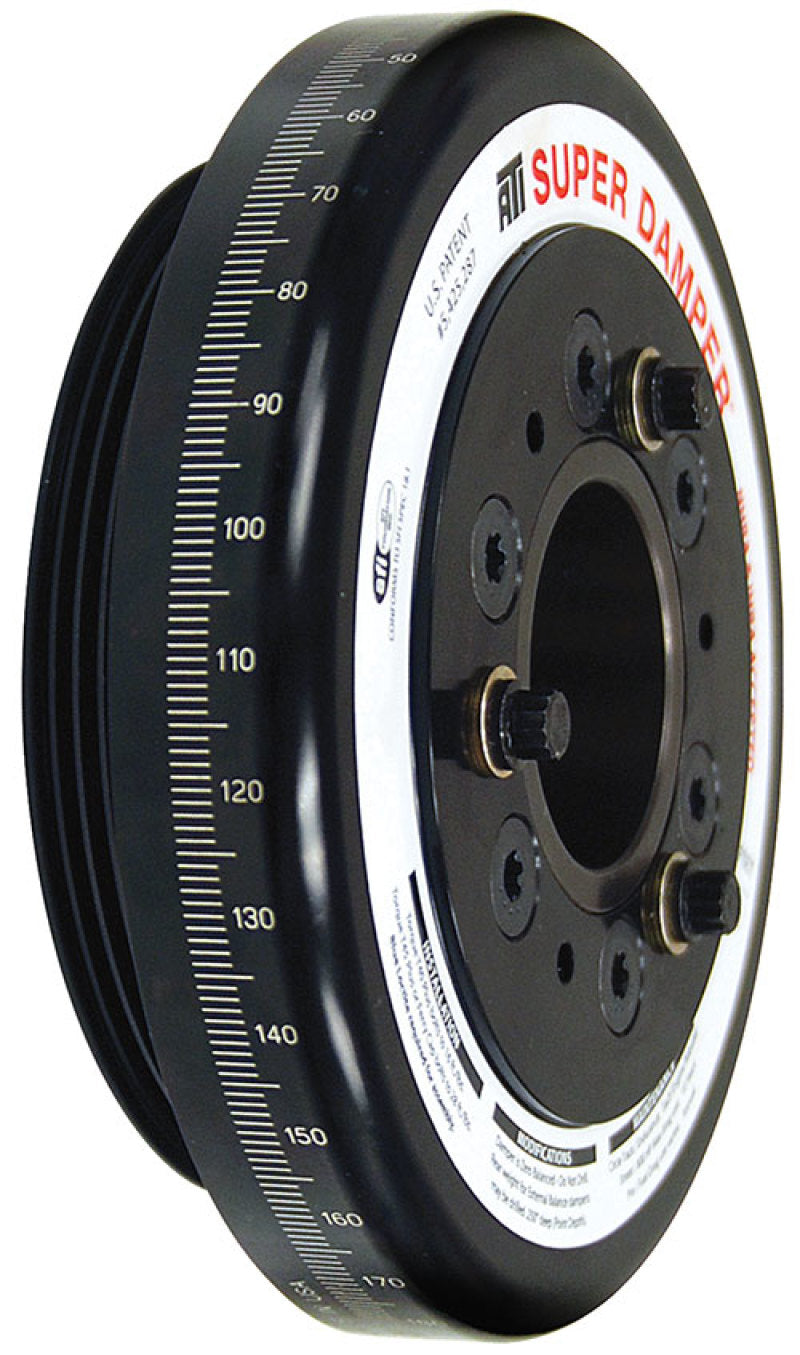 ATI-Dämpfer – 7,074 Zoll – Aluminium – Honda D – 4 Grv hintere Aluminium-Riemenscheibe – 10 % Underdrive