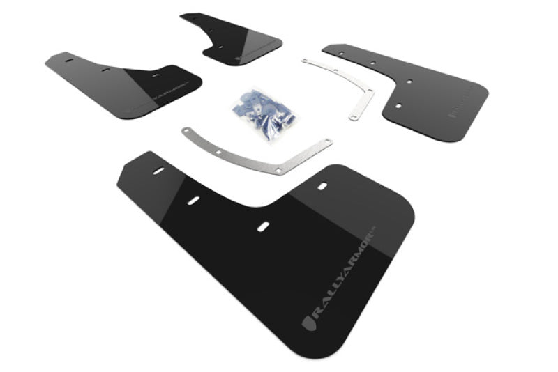 Rally Armor 18-22 Subaru Ascent Schwarzer UR-Schmutzfänger mit grauem Logo