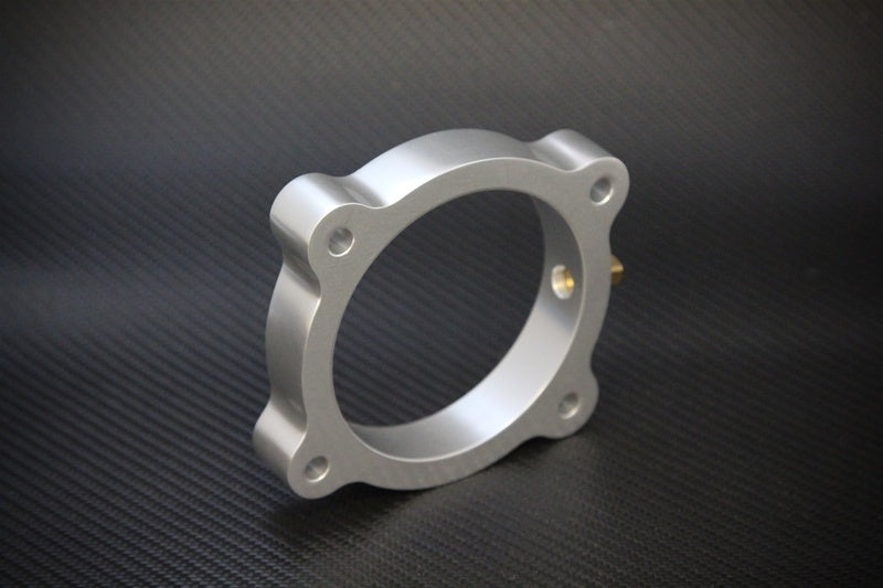 Torque Solution Throttle Body Spacer (Silver): Hyundai Genesis V6 3.8L 2013+