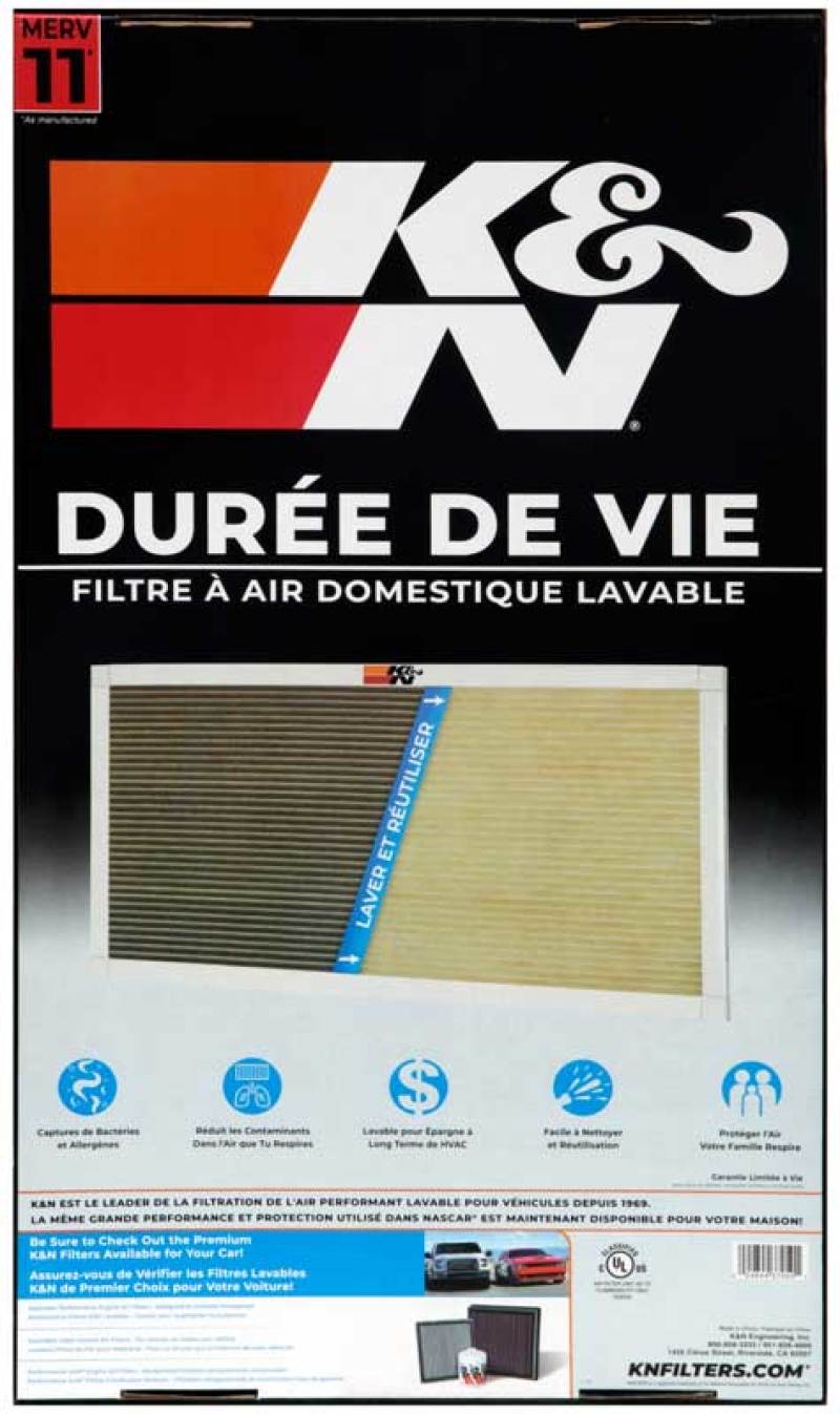 Filtro de aire acondicionado y calefacción K&amp;N - 14 x 24 x 1