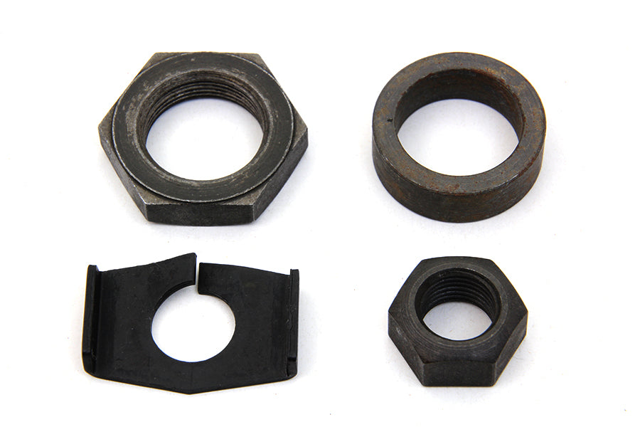 Rear Axle Nut And Lock Kit Parkerized For Harley-Davidson WL 1941-1952