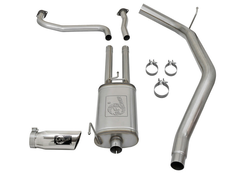 aFe MACH Force-Xp 2-1/2in Cat-Back Exhaust System w/ Polished Tip For 16-17 For Nissan Titan XD V8 5.6L