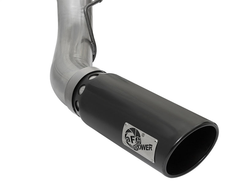 aFe Large Bore-HD 5in DPF Back 409 SS Exhaust System w/Black Tip 2017 For Ford Diesel Trucks V8 6.7L(td)