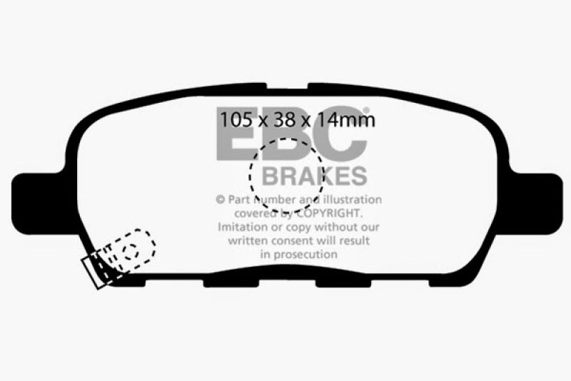 EBC For 08-13 Infiniti EX35 3.5 Ultimax2 Rear Brake Pads