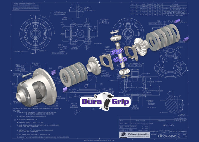 Yukon Gear Dura Grip Positraction para ejes GM de 8,5 pulgadas con 28 estrías