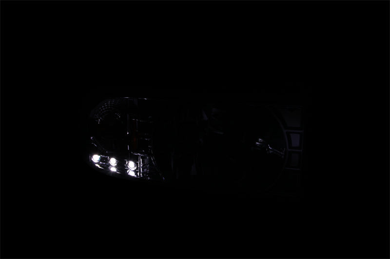 ANZO 1994-2001 Dodge Ram Crystal Scheinwerfer, Schwarz